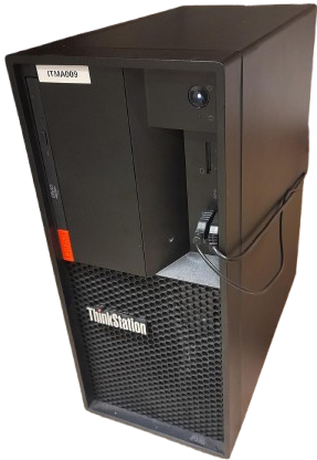 A stationary computer.